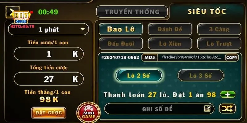 Một số loại hình Lô Đề Hit Club phổ biến nhất